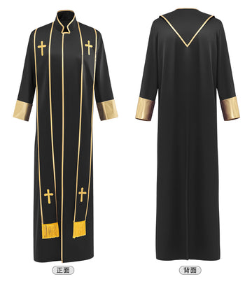 Medieval Choir Robe, Priest Cassock Costume Church Choir Robe, Clergy Cassock for Festival Performance