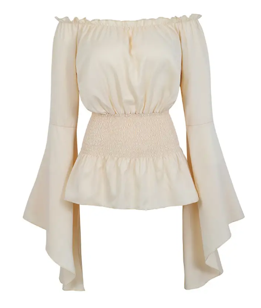 Women Shirt Blouse Long Sleeve Renaissance Medieval Chemise Victorian Girls