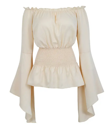 Women Shirt Blouse Long Sleeve Renaissance Medieval Chemise Victorian Girls