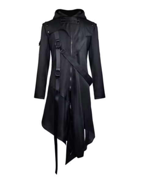 Cosplay Costumes Men Halloween Gothic Long Sleeve Hooded Jacket Halloween Cosplay Vintage Costume
