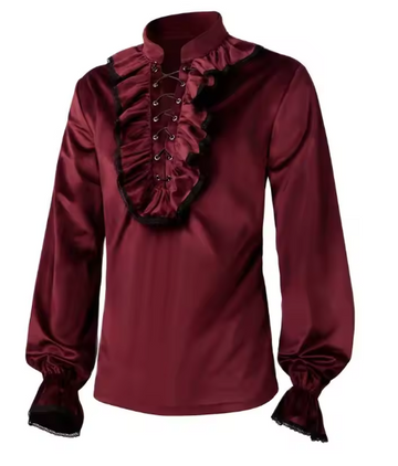 Medieval Gothic Clothes Men Renassiance Vintage Velour