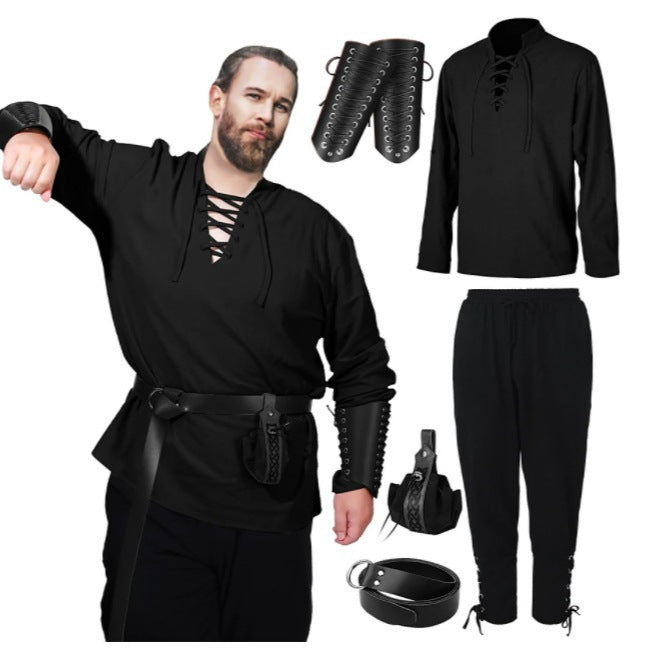 Medieval shirt and trouser set for man