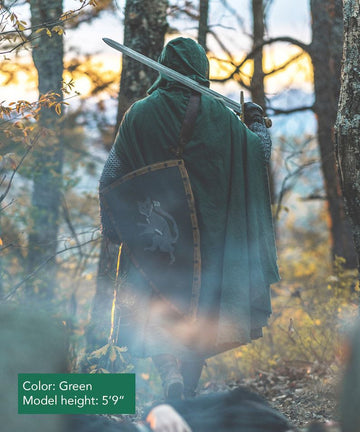 Medieval cloak green color
